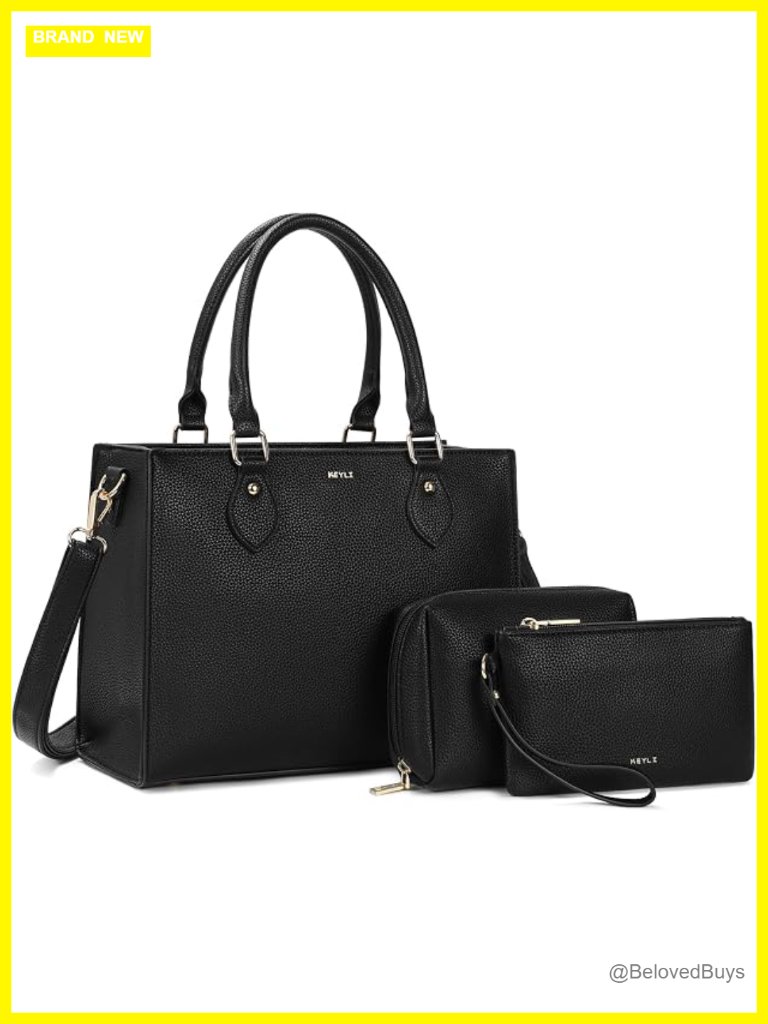 Medium Pu Leather Tote Satchel Crossbody Shoulder Bag Set